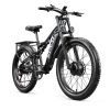 GUNAI GN68 Dual Motor Electric Bike for Adult 26Inch Mountain Ebike with 2000W Motor and 48V 17.5AH Samsung Battery