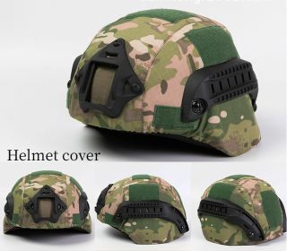 Military Tactical Helmet Cover Airsoft Paintball Wargame CS Camouflage Army Helmet Case Outdoor Hunting Equipment Cloth Cover (Color: CP)