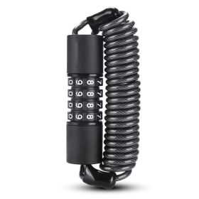 4 Digits Combination Password Bicycle Safety Anti-Theft Elasticity Locks (Color: Black)