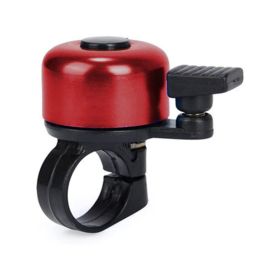 Bike Accessories Bicycle Horn Cycling Handlebar Metal Bell (Color: Red)