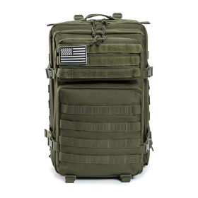 Military 3P Tactical 45L Backpack | Army 3 Day Assault Pack | Molle Bag Rucksack | Range Bag (Color: Army green)