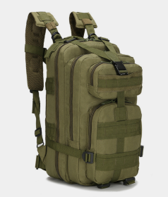 Military 3P Tactical 25L Backpack | Army Assault Pack | Molle Bag Rucksack | Range Bag (Color: Army green)