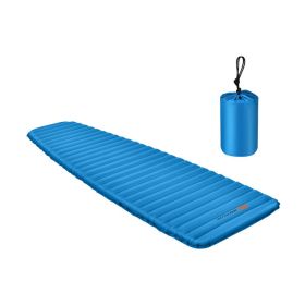 3 Inch Thick Inflatable Waterproof Camping Sleeping Pad (Color: Blue)