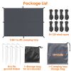 Waterproof Camping Tarp Kit Tent Canopy Rain Fly Awning Shelter for Outdoor Picnic Hammock Hiking Backpacking Travelling UV Protection